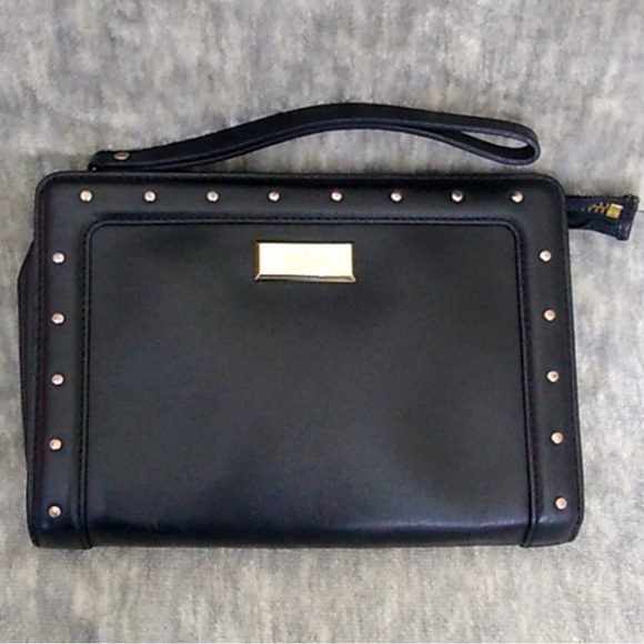 **LIKE NEW!** Classic Kate Spade black and silver beaded wristlet or clutch! - Picture 3 of 12